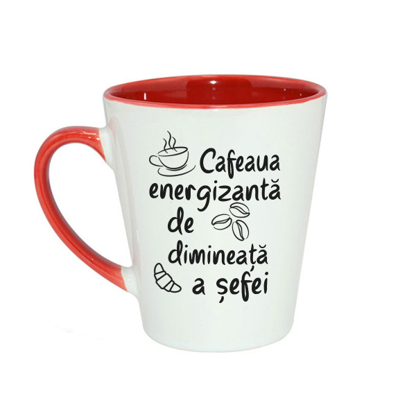 Cană Latte "Cafeaua de dimineață a șefei" Cană Latte "Cafeaua de dimineață a șefei"