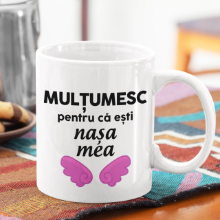 Cană "Mulțumesc că ești nașa mea"