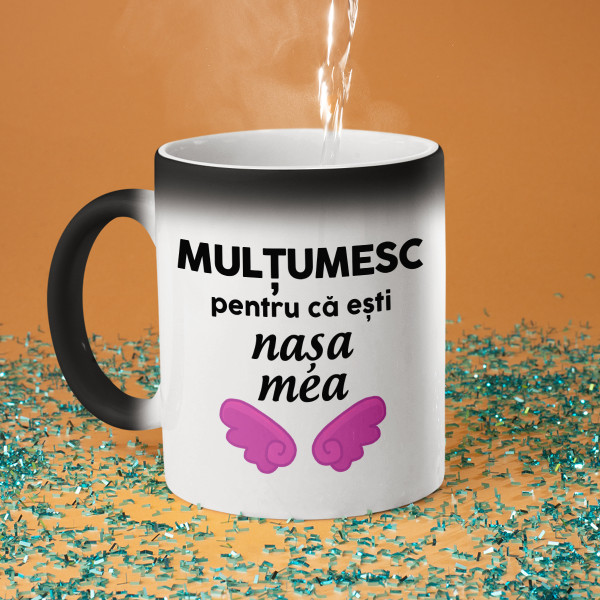 Cană "Mulțumesc că ești nașa mea"
