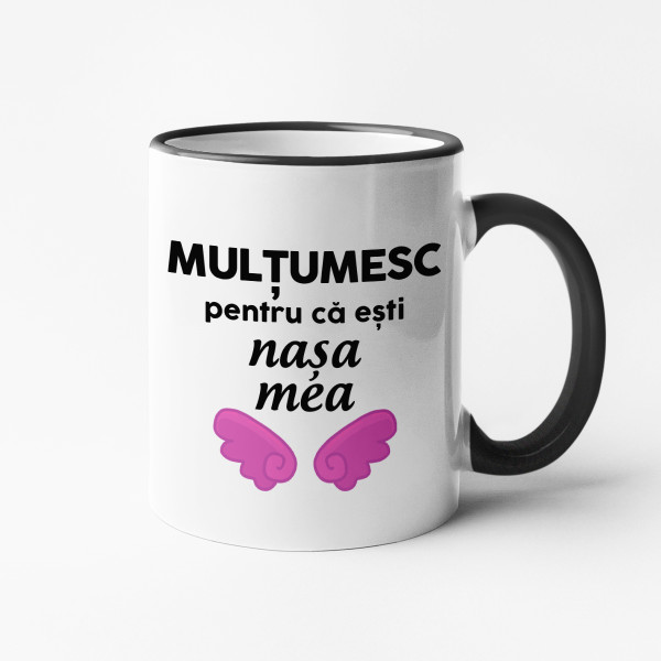 Cană "Mulțumesc că ești nașa mea"