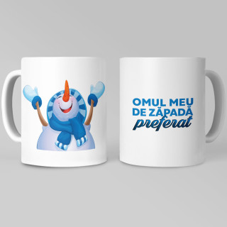 Cană "Om de zăpadă preferat"