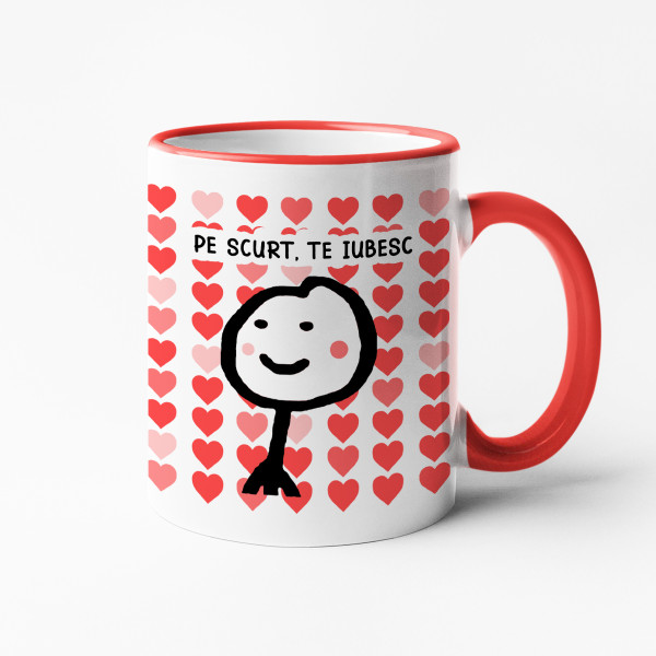 Cană "Pe scurt, te iubesc."