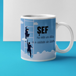 Cană "Șef - nu este un titlu"
