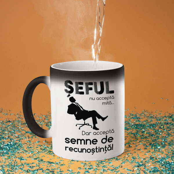 Cană "Șeful nu acceptă mită" Cană "Șeful nu acceptă mită"