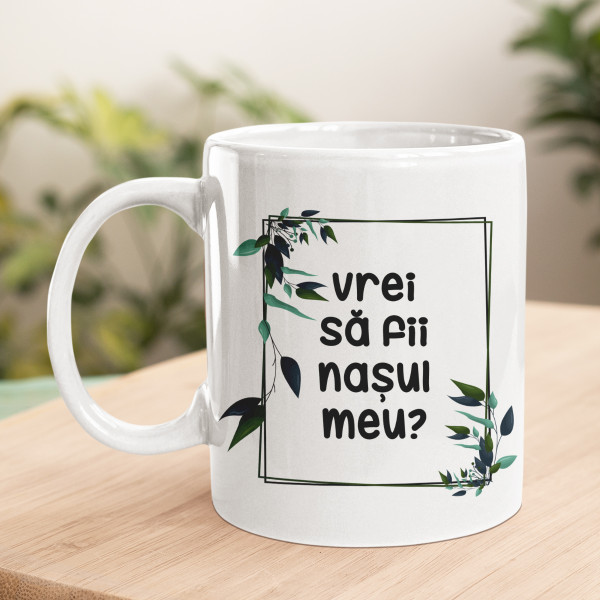 Cană "Vrei să fii nașul meu?"