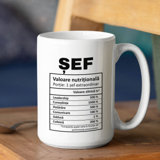 Cană XL "Compoziția șefului" (450ml) Cană XL "Compoziția șefului" (450ml)