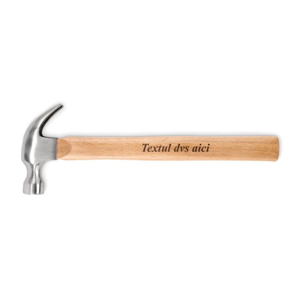 Ciocan cu mâner din lemn cu text personalizat Ciocan cu mâner din lemn cu text personalizat