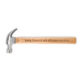 Ciocan cu mâner din lemn "Tati, învață-mă să construiesc"