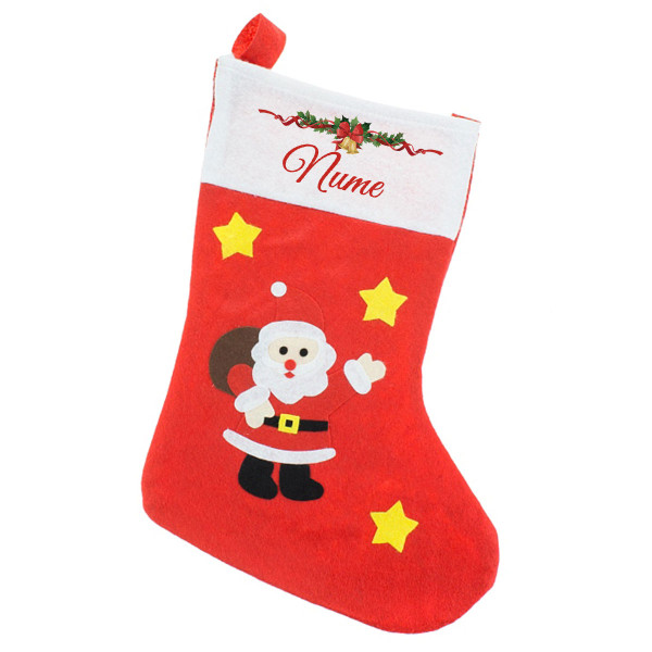 Ciorap de Crăciun "SANTA" cu numele ales de tine Ciorap de Crăciun "SANTA" cu numele ales de tine
