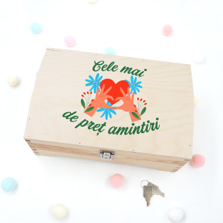 Cutie de lemn pentru suveniruri "Cele mai de preț amintiri"