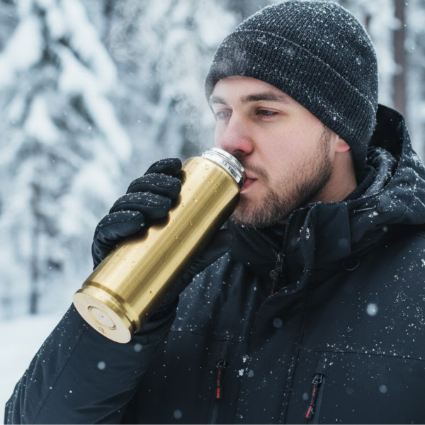 Termos în formă de glonț cu textul tău gravat (1000ml)