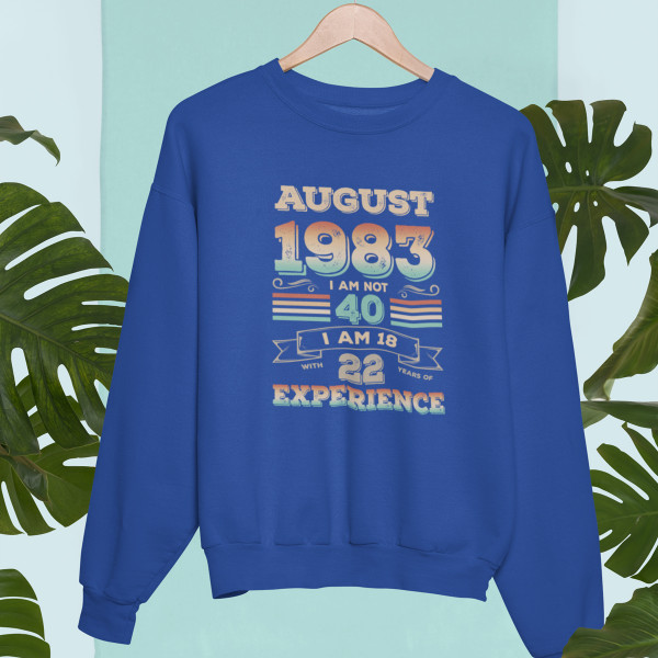 Hanorac "Experience" cu data selectată (fără glugă) Hanorac "Experience" cu data selectată (fără glugă)