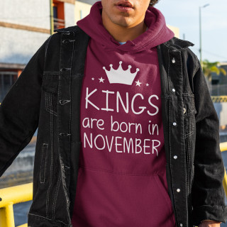 Hanorac "Kings are born" cu luna selectată