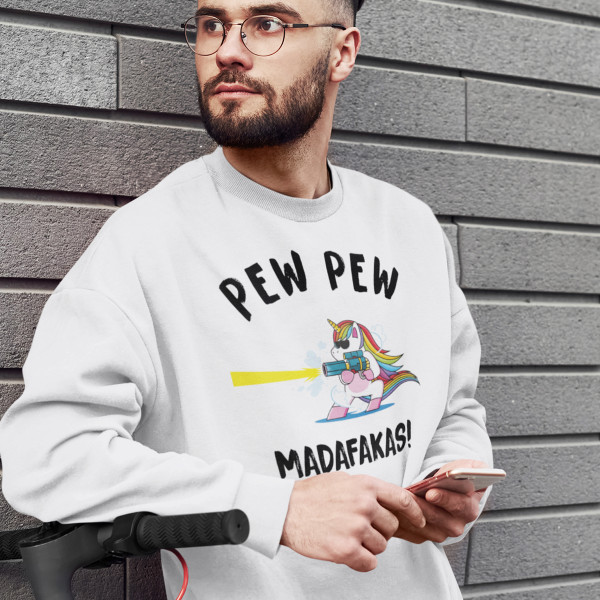 Hanorac "Unicorn Pew pew" (fără glugă)