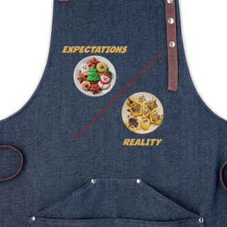 Șorț Denim „Așteptări vs Realitate”