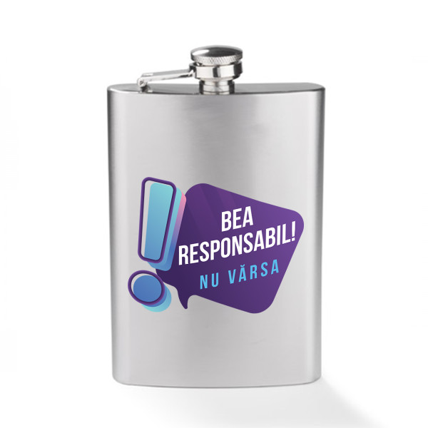 Flască "Bea responsabil" (240ml) Flască "Bea responsabil" (240ml)