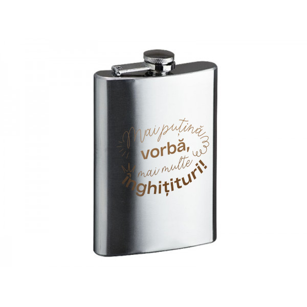 Flască "Mai puțină vorbă" (240ml) Flască "Mai puțină vorbă" (240ml)