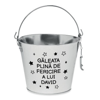 Găleată "Găleată plină de fericire" cu numele ales de tine