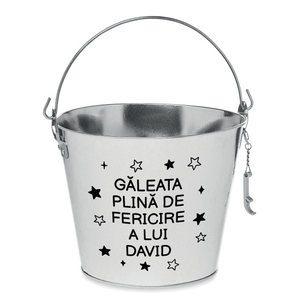 Găleată "Găleată plină de fericire" cu numele ales de tine