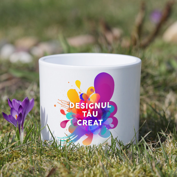 Ghiveci de flori din ceramică cu propriul tău design