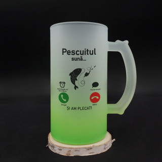 Halbă de bere "Pescuitul sună"