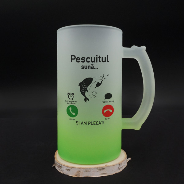 Halbă de bere "Pescuitul sună" Halbă de bere "Pescuitul sună"
