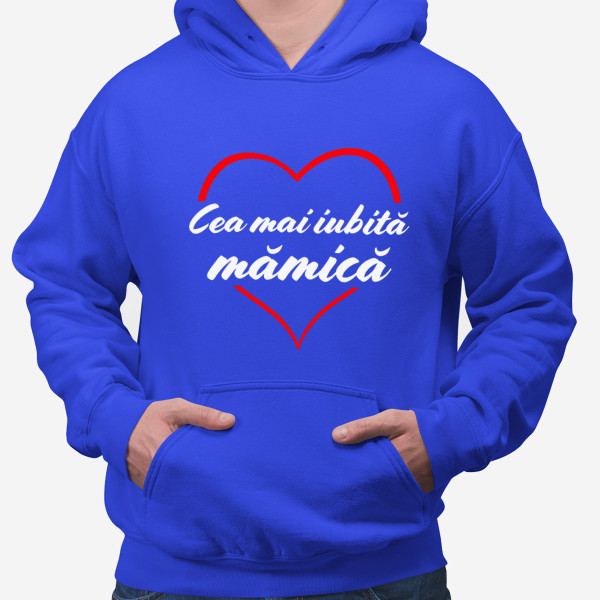 Hanorac "Cea mai iubită mămică" Hanorac "Cea mai iubită mămică"