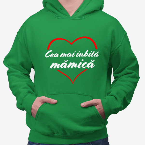Hanorac "Cea mai iubită mămică" Hanorac "Cea mai iubită mămică"