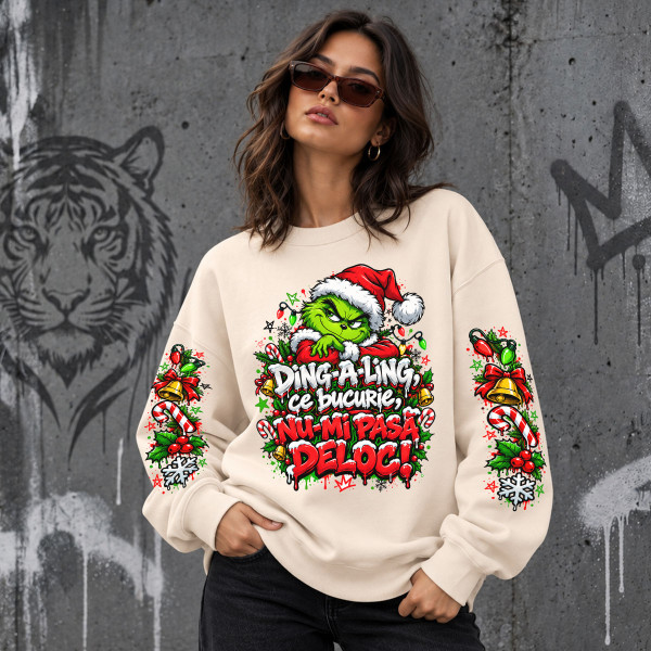 Hanorac unisex în culori pastelate "Ding Dong, nu-mi pasă"