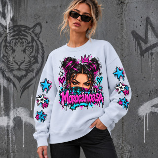 Hanorac unisex în culori pastelate "Morocănoasa" Hanorac unisex în culori pastelate "Morocănoasa"