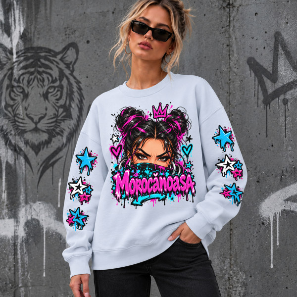 Hanorac unisex în culori pastelate "Morocănoasa"