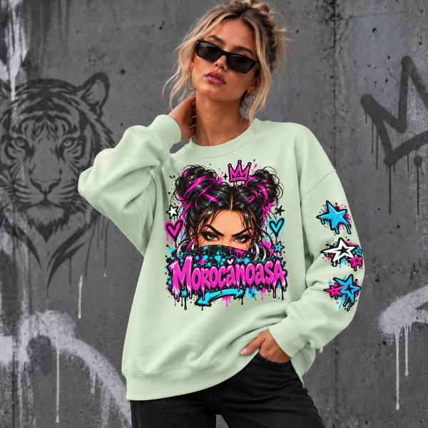 Hanorac unisex în culori pastelate "Morocănoasa"