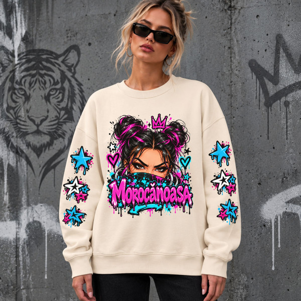 Hanorac unisex în culori pastelate "Morocănoasa"
