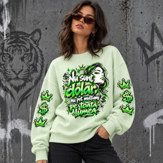 Hanorac unisex în culori pastelate "Nu sunt dolar, nu pot mulțumi pe toată lumea" Hanorac unisex în culori pastelate "Nu sunt dolar, nu pot mulțumi pe toată lumea"