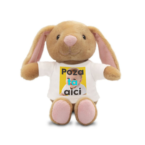 Iepuraș de pluș "Binky" cu fotografia aleasă de tine (18 cm) Iepuraș de pluș "Binky" cu fotografia aleasă de tine (18 cm)