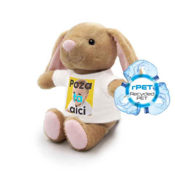 Iepuraș de pluș "Binky" cu fotografia aleasă de tine (18 cm) Iepuraș de pluș "Binky" cu fotografia aleasă de tine (18 cm)