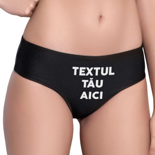 Lenjerie intimă pentru femei cu propriul text pe față