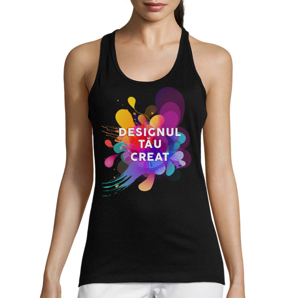 Maiou pentru femei cu designul tău personalizat Maiou pentru femei cu designul tău personalizat