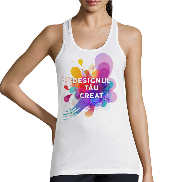 Maiou pentru femei cu designul tău personalizat Maiou pentru femei cu designul tău personalizat