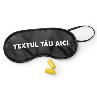 Mască de somn cu textul ales de tine