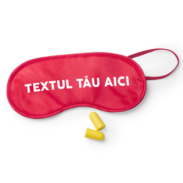 Mască de somn cu textul ales de tine Mască de somn cu textul ales de tine