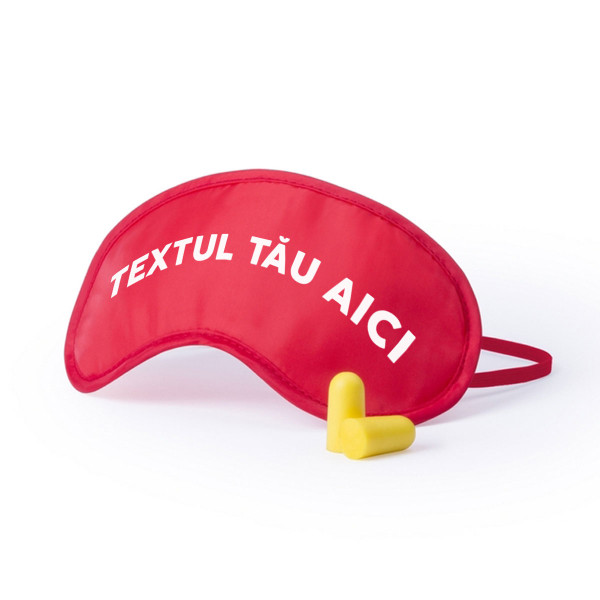 Mască de somn cu textul ales de tine Mască de somn cu textul ales de tine