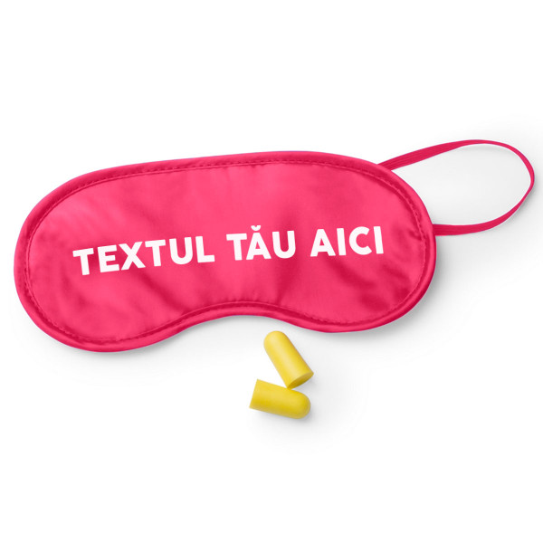 Mască de somn cu textul ales de tine Mască de somn cu textul ales de tine