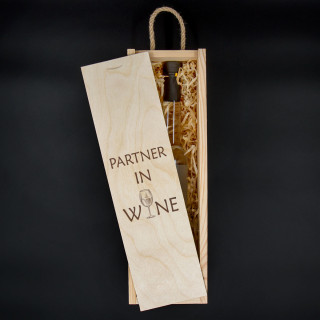 Cutie de sticle din lemn "Partner in wine"