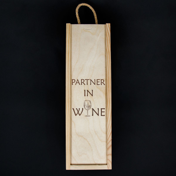 Cutie de sticle din lemn "Partner in wine"