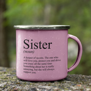 Cană din metal "Sister"