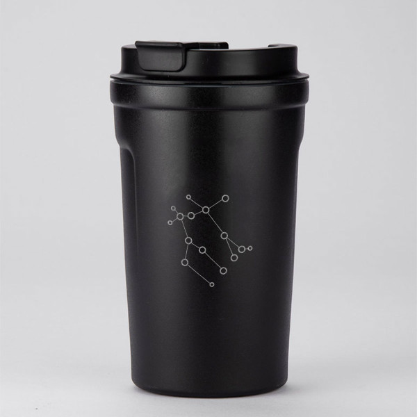 Cană termică din metal „Constelație zodiacală” cu semnul zodiacal ales (400ml)
