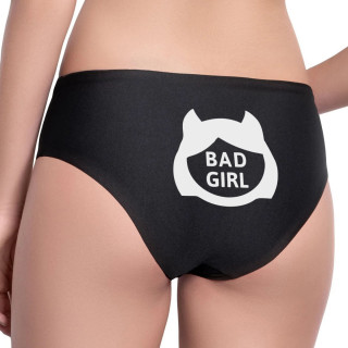 Lenjerie intimă pentru femei cu imprimare pe spate "Bad girl"