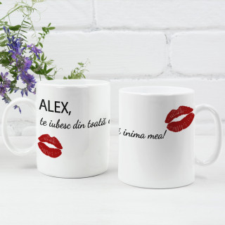 Mug "Din toată inima mea cu numele ales de dvs."