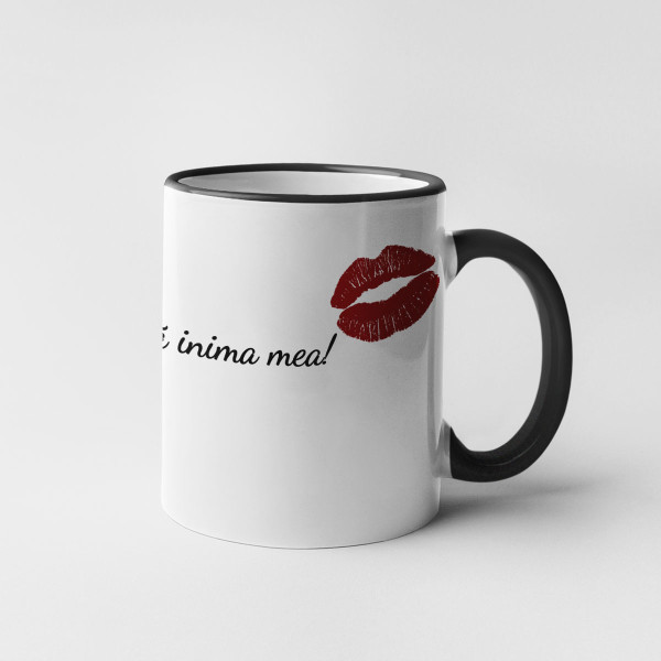 Mug "Din toată inima mea cu numele ales de dvs." Mug "Din toată inima mea cu numele ales de dvs."